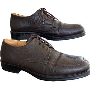 Vineyard Sandro Moscoloni Oxford Shoes Men's 11D Brown Soft Peppled Leather Tie